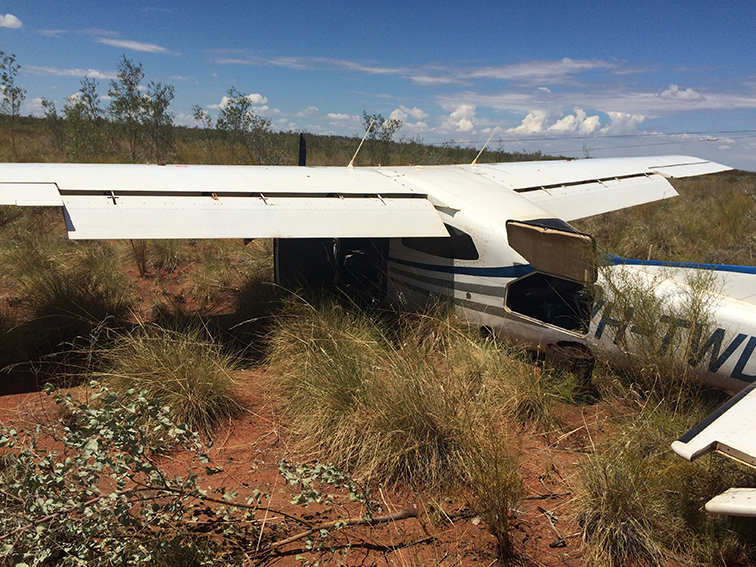 Figure 2: VH-TWD after emergency equipment had been retrieved 